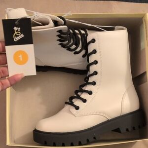 Art Class Girl's White Combat Boots